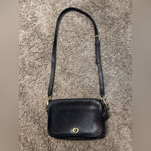 Black Leather Vintage Coach Small Purse